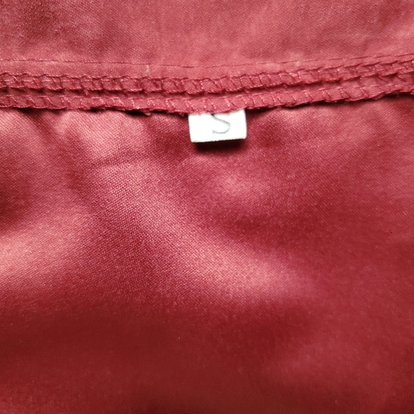Burgundy Long Sleeveless Vest NWOT Sz S - Picture 6 of 7